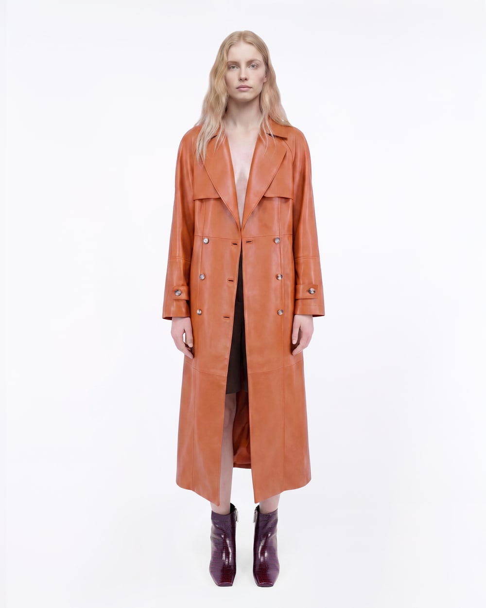 TRENCH IN VERA PELLE