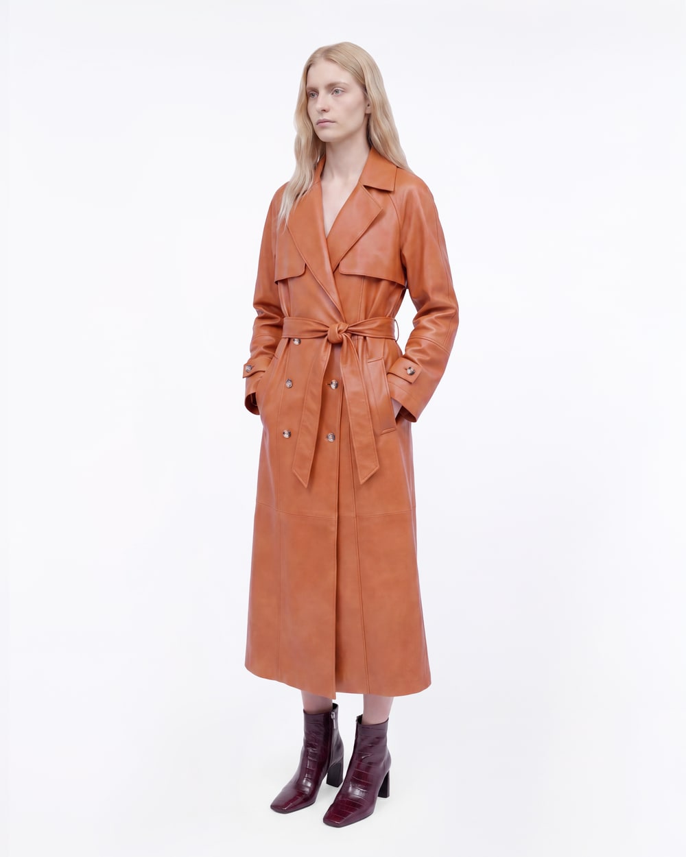 TRENCH IN VERA PELLE